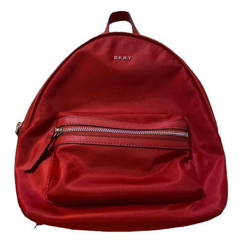 Pre-owned Dkny Backpack In Red