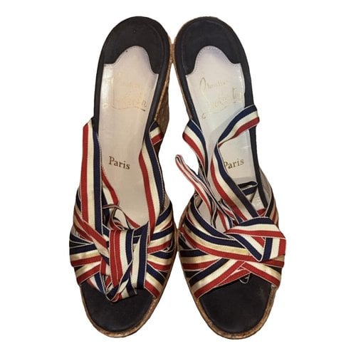 Pre-owned Christian Louboutin Espadrilles In Multicolour