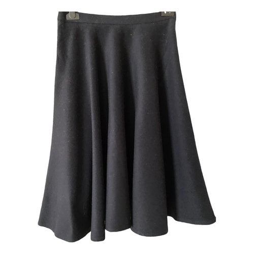 Pre-owned Tara Jarmon Wool Mid-length Skirt In Blue