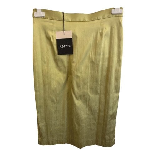Pre-owned Aspesi Silk Mid-length Skirt In Green