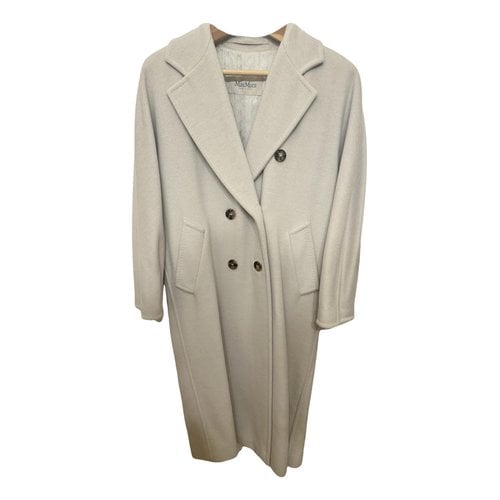 Pre-owned Max Mara 101801 Wool Coat In Grey