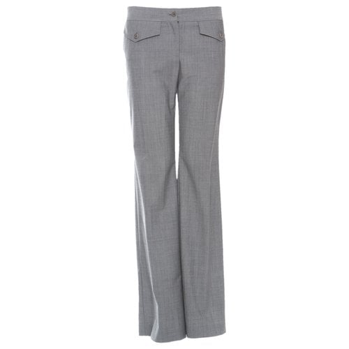 Pre-owned Stella Mccartney Wool Trousers In Grey