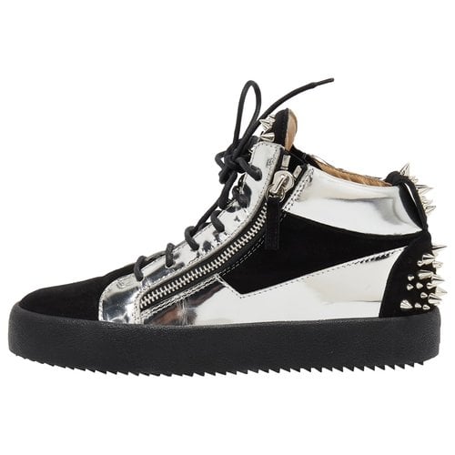 Pre-owned Giuseppe Zanotti Patent Leather Trainers In Black