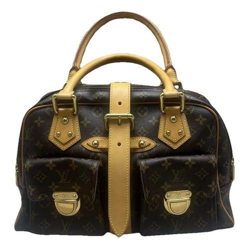 Pre-owned Louis Vuitton Manhattan Leather Handbag In Multicolour