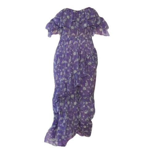 Pre-owned Ulla Johnson Silk Mid-length Dress In Purple