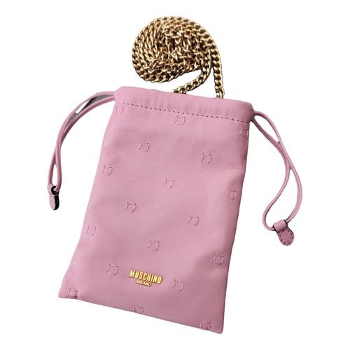 Pre-owned Moschino Leather Purse In Pink