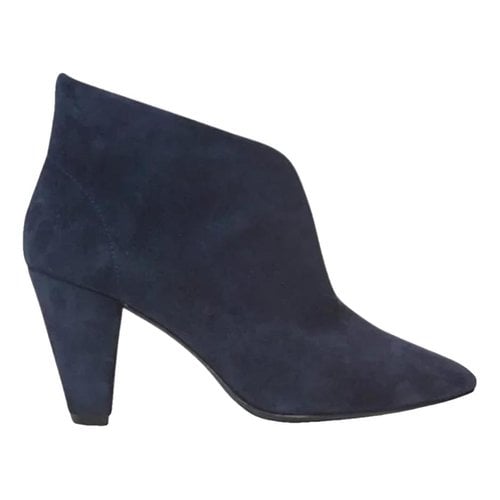 Pre-owned Anine Bing Ankle Boots In Blue