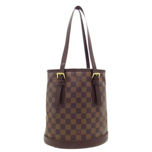 Pre-owned Louis Vuitton Marais Cloth Handbag In Brown