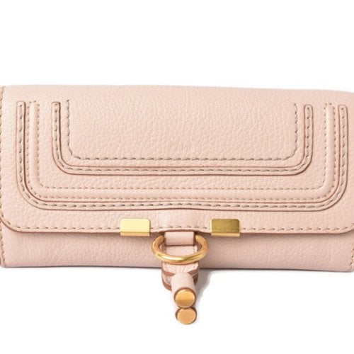 Pre-owned Chloé Marcie Leather Wallet In Pink