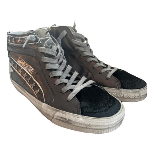 Pre-owned Golden Goose Francy Leather Trainers In Metallic