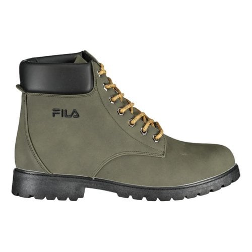 Pre-owned Fila Boots In Green