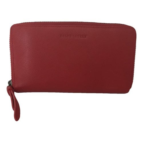 Pre-owned Ralph Lauren Leather Wallet In Red