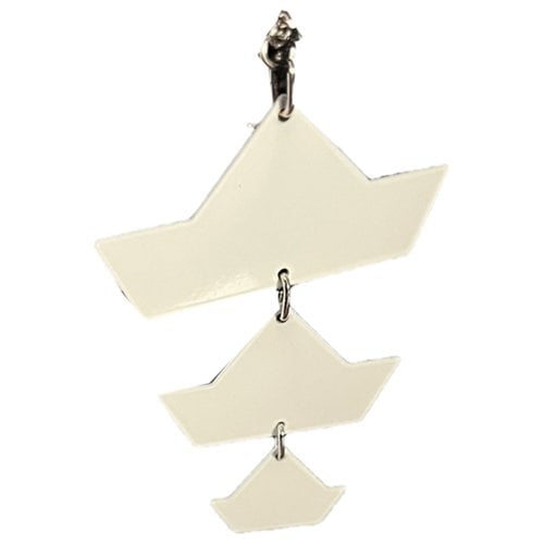 Pre-owned Emporio Armani Earrings In White