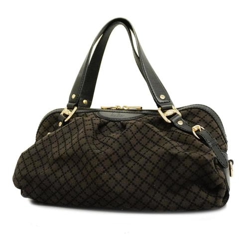 Pre-owned Gucci Cloth Handbag In Black