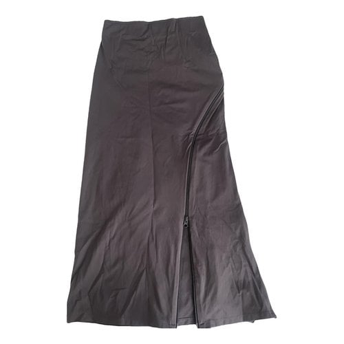 Pre-owned Post Archive Faction Mid-length Skirt In Grey