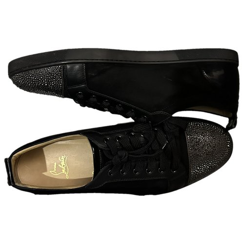 Pre-owned Christian Louboutin High Trainers In Black