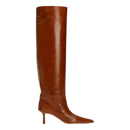 Pre-owned Alexander Wang Leather Boots In Camel