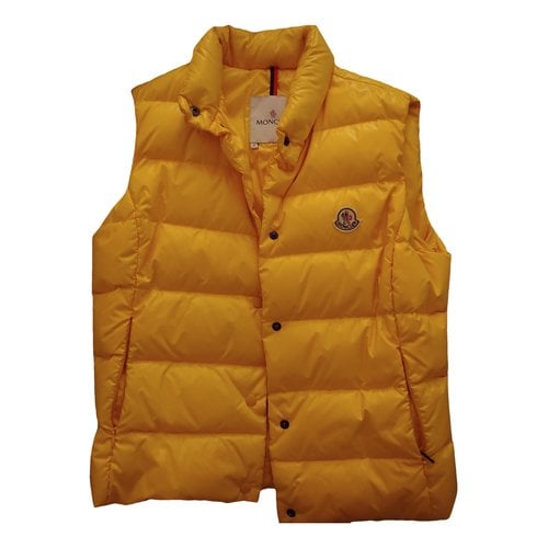 Pre-owned Moncler Sleeveless Jacket In Yellow