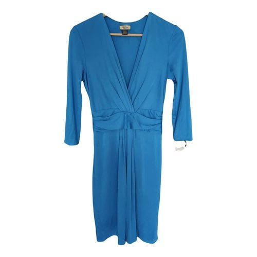 Pre-owned Issa Silk Mid-length Dress In Blue