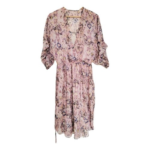 Pre-owned Iro Silk Mid-length Dress In Pink