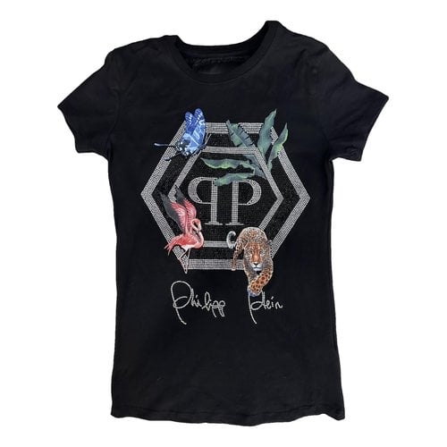 Pre-owned Philipp Plein Glitter T-shirt In Black