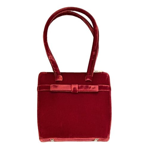 Pre-owned Anya Hindmarch Velvet Mini Bag In Red