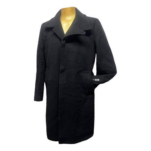 Pre-owned Kenzo Cashmere Coat In Black