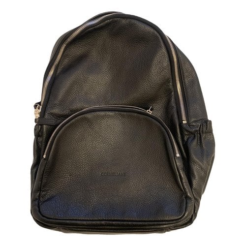 Pre-owned Corneliani Leather Weekend Bag In Black