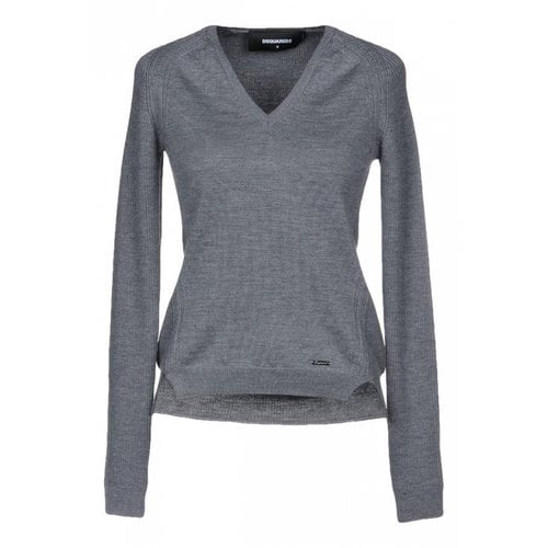 Pre-owned Dsquared2 Wool Jumper In Grey