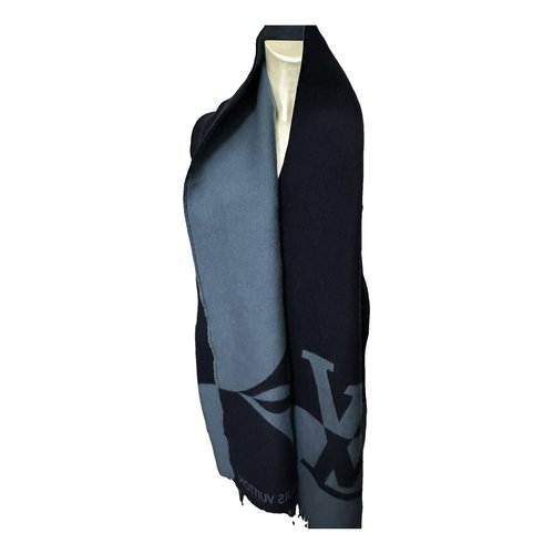 Pre-owned Louis Vuitton Wool Scarf & Pocket Square In Blue