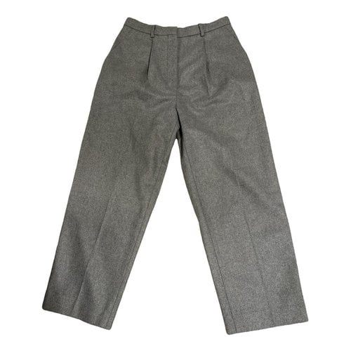 Pre-owned Acne Studios Wool Trousers In Grey