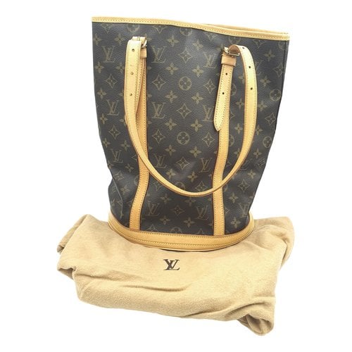 Pre-owned Louis Vuitton Bucket Cloth Handbag In Brown