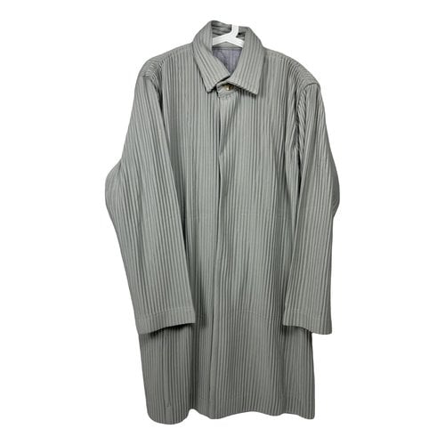 Pre-owned Issey Miyake Coat In Grey