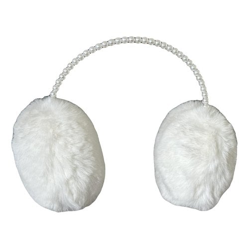 Pre-owned Lele Sadoughi Faux Fur Hat In White