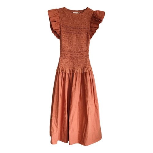 Pre-owned Ulla Johnson Mid-length Dress In Orange