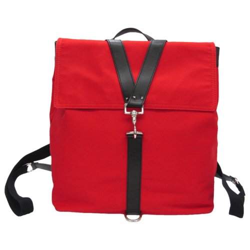 Pre-owned Valentino Garavani Cloth Backpack In Red