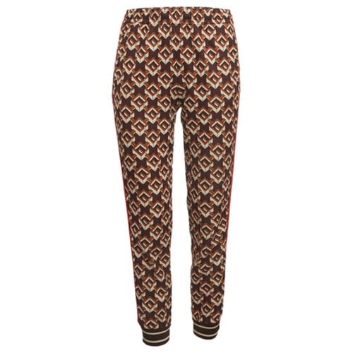 Pre-owned Gucci Cloth Trousers In Brown