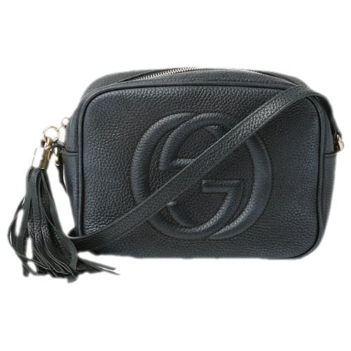 Pre-owned Gucci Leather Handbag In Black