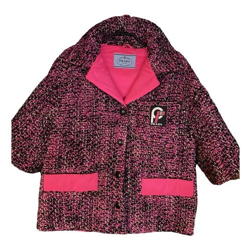 Pre-owned Prada Wool Peacoat In Pink