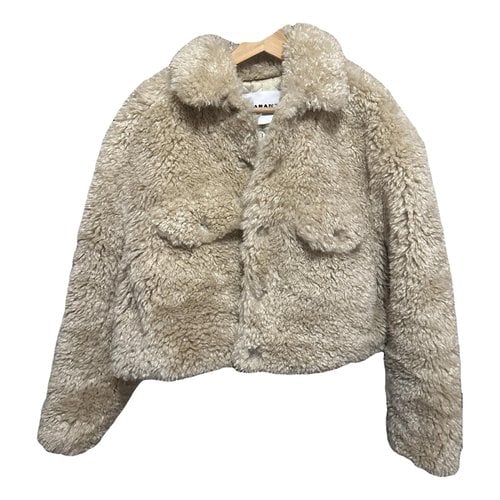 Pre-owned Isabel Marant Étoile Faux Fur Puffer In Beige