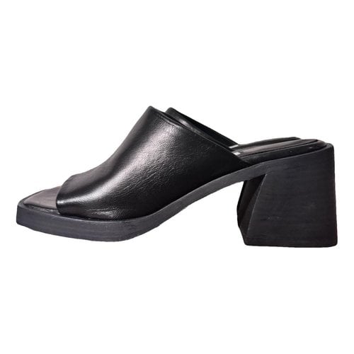 Pre-owned Miista Leather Sandals In Black
