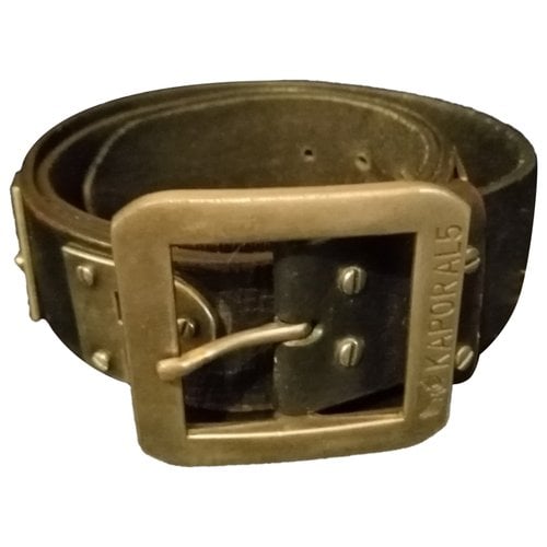 Pre-owned Kaporal Leather Belt In Black