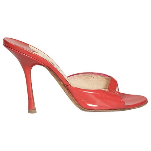 Pre-owned Jimmy Choo Patent Leather Sandal In Red