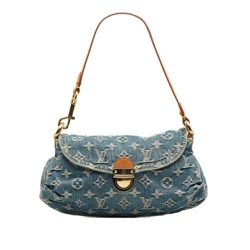 Pre-owned Louis Vuitton Pleaty Leather Bag In Blue