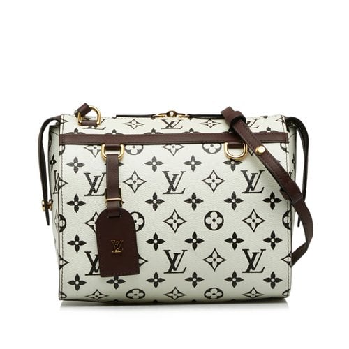Pre-owned Louis Vuitton Speedy Leather Crossbody Bag In White