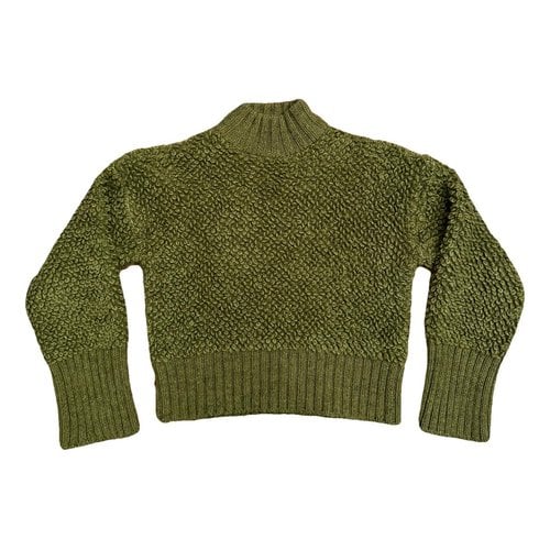 Pre-owned Attico Wool Jumper In Green