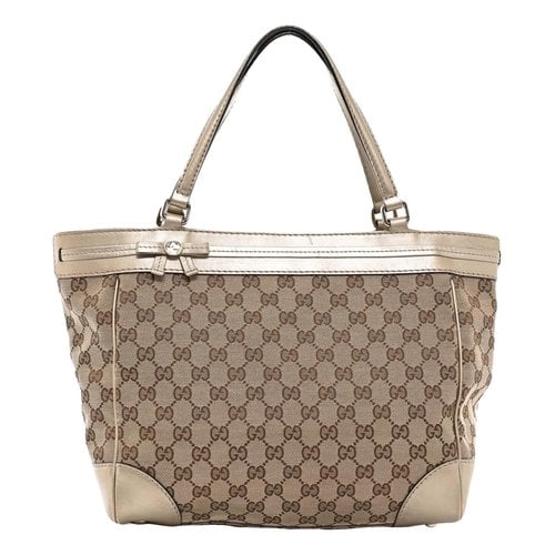 Pre-owned Gucci Cloth Bag In Beige