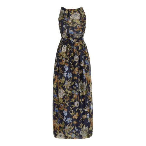 Pre-owned Sir Linen Mid-length Dress In Multicolour