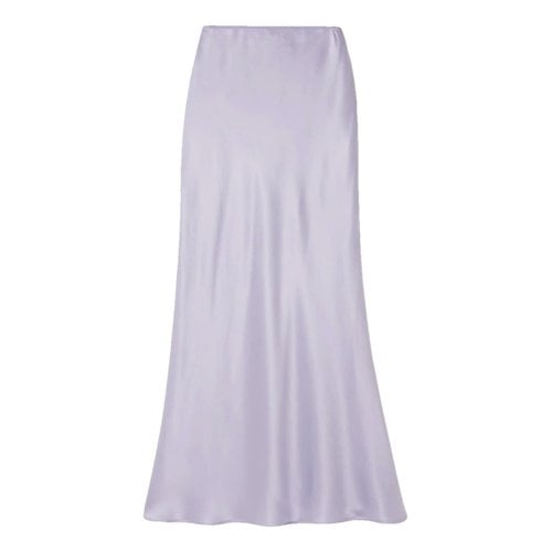 Pre-owned Reformation Silk Maxi Skirt In Purple