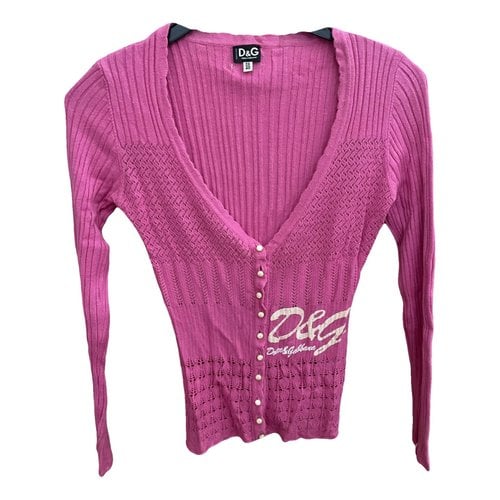 Pre-owned D&g Cardigan In Pink